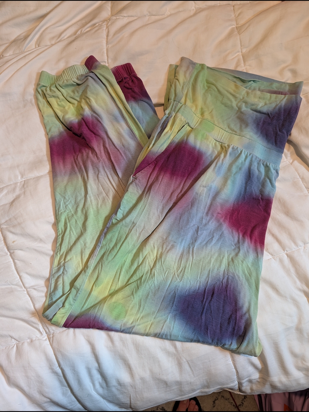 TomboyX 3XL Tie-Dye Sweatpants in Purple, Green, Blue